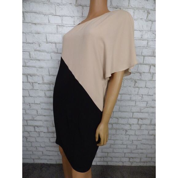 $248 Trina Turk Black Beige Asymmetric Colorblock Keaton Shift Dress 2 NEW T328 - Picture 7 of 12